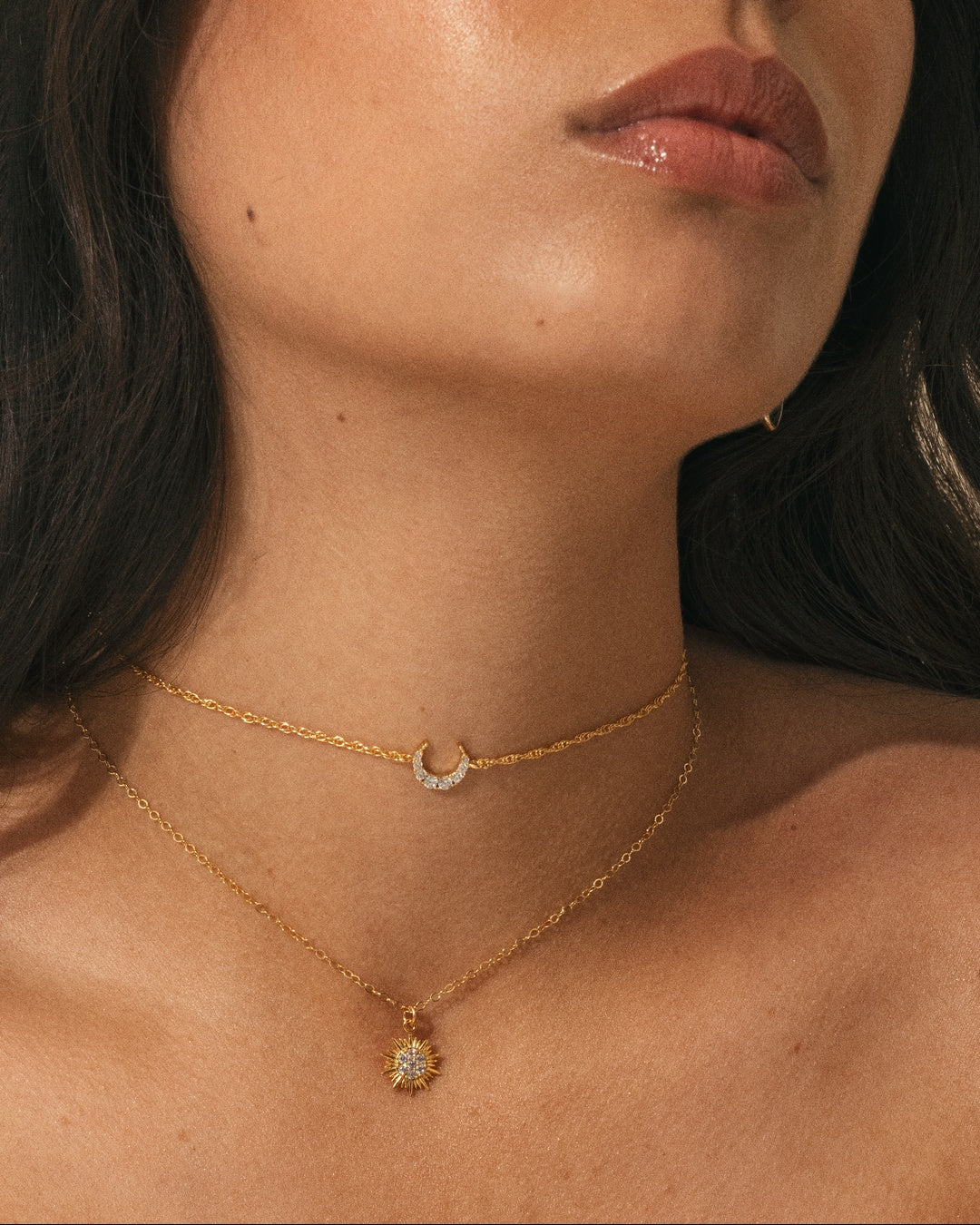 Collier ras-de-cou Or HAZEL Lune Zircon APSARA – Apsara Jewels